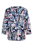 Cotton Print Blouse - Universal Blue