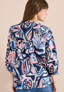 Cotton Print Blouse - Universal Blue
