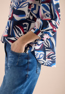 Cotton Print Blouse - Universal Blue