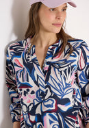 Cotton Print Blouse - Universal Blue