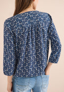 Print Lurex Blouse - Universal Blue