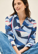 Multicolor Long Blouse - Urban Navy Blue