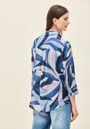Multicolor Long Blouse - Urban Navy Blue