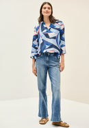 Multicolor Long Blouse - Urban Navy Blue