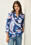 Multicolor Long Blouse - Urban Navy Blue
