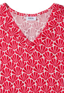 Minimal V-Neck Shirt - Glazed Apple Red