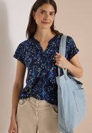 Minimal Rib Collar Tunic - Urban Dark Blue