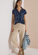 Minimal Rib Collar Tunic - Urban Dark Blue