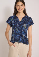 Minimal Rib Collar Tunic - Urban Dark Blue