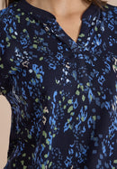 Minimal Rib Collar Tunic - Urban Dark Blue