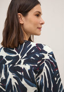 Printed Light Cotton Blouse - Urban Dark Blue