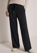 Neele Check Tape Detail Trousers - Urban Dark Blue