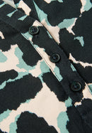 All Over Print Blouse - Ink Green