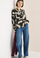 Print Blouse - Raw Khaki