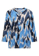 Multi Print Button Tunic - Cloud Blue