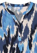 Multi Print Button Tunic - Cloud Blue