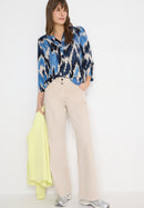Multi Print Button Tunic - Cloud Blue