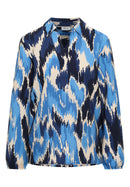 Print Splitneck Blouse - Cloud Blue