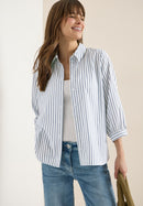 Seersucker Stripe Blouse - Sporty Denim Blue