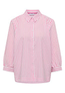 Seersucker Stripe Blouse - Beetroot Pink