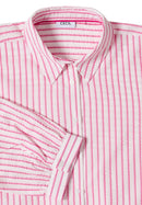 Seersucker Stripe Blouse - Beetroot Pink
