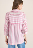Seersucker Stripe Blouse - Beetroot Pink