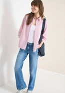 Seersucker Stripe Blouse - Beetroot Pink