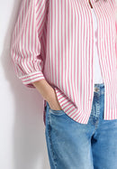 Seersucker Stripe Blouse - Beetroot Pink