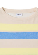 Striped Boatneck Jumper - Urban Taupe Melange
