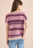 Fancy Tapeyarn Sweater - Sweet Grape Red