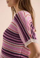 Fancy Tapeyarn Sweater - Sweet Grape Red