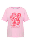 Big Leaves FP T-Shirt - Light Blush Rose