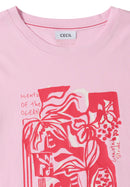 Big Leaves FP T-Shirt - Light Blush Rose