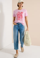 Big Leaves FP T-Shirt - Light Blush Rose