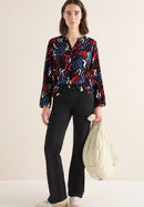 Multicolor Print Blouse - Black Multi