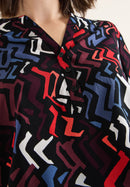 Multicolor Print Blouse - Black Multi