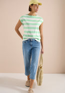 Striped Be Kind T-Shirt - Juicy Lime