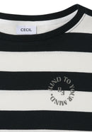 Striped Be Kind T-Shirt - Palm Breeze Green