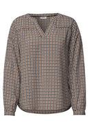 AOP Tunica Blouse - Mocha Brown