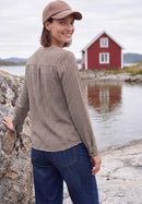 AOP Tunica Blouse - Mocha Brown
