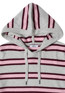 Cosy striped Hoody - Light Grey Melange