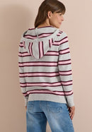 Cosy striped Hoody - Light Grey Melange