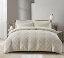 Chilled Checkerboard Duvet Cover Set - Cream