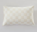 Chilled Checkerboard Duvet Cover Set - Cream