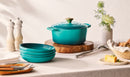 Signature Cast Iron Round Casserole 26cm - Bleu Riviera