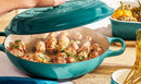Signature Cast Iron Shallow Casserole 26cm - Bleu Riviera