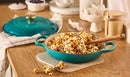 Signature Cast Iron Shallow Casserole 26cm - Bleu Riviera