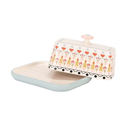 Painted Table Butter Dish