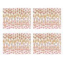 Painted Table Set Of 4 Placemats