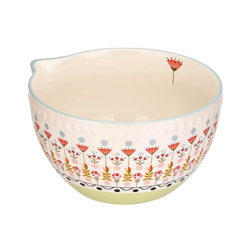 Painted Table Ceramic Mixing Bowl 23cm